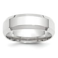 thumbnail image 6 of 14K White Gold 7mm Bevel Edge Comfort Fit Band Ring Size 10.5, 6 of 7