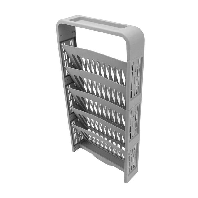5 Tier Book Rack, Removable Bookshelf, Office Paper Organizer, Space Saving Compact Rack, File Magazines Storage Rack For Home, Office, Kitchen, Classroom
