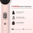 thumbnail image 4 of Prizm Hair Straightener Brush, 20s Fast Heating, Negative Ions Hair Straightening Brush with Less Frizz, 4 Temp Settings & LED Display, Anti-Scald Design, Gift for Women, Dual Voltage, Pink, 4 of 8