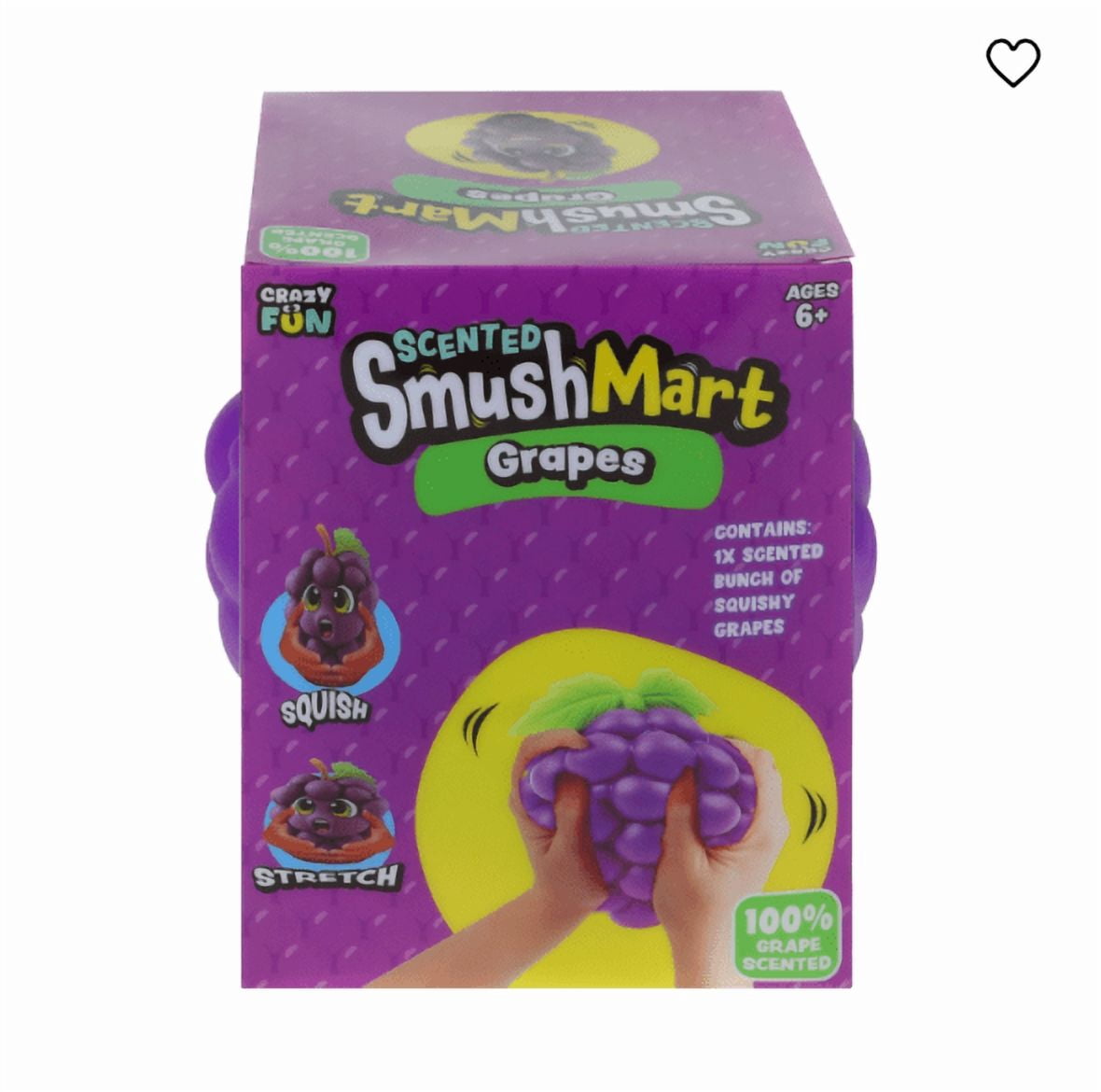 2Pcs Smush Mart Grapes Viral Limited Edition Squishy Crazy Fun 5”, Scented Grape Squish Toy , Soft Sensory Stress Relief Tools for Adults
