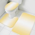thumbnail image 3 of Yellow Ombre Bath Mat 3 Piece Bathroom Rug Set, Modern Gradient Abstract Art Non Slip Bath Rug Contour Mat and Toilet Lid Cover, Absorbent Shower Mats Soft Bath Rugs and Mats Sets, 3 of 8