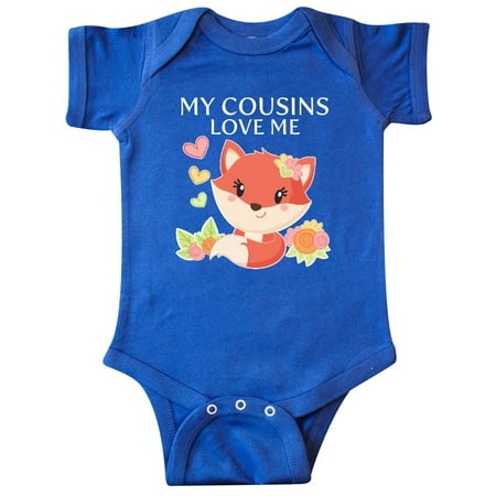 

Inktastic My Cousins Love Me- Little Fox Gift Baby Boy or Baby Girl Bodysuit
