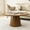 Walnut, variant on Round Coffee Table, Modern Coffee Table with Fluted Design, Circle Center Table for Living Room, Office