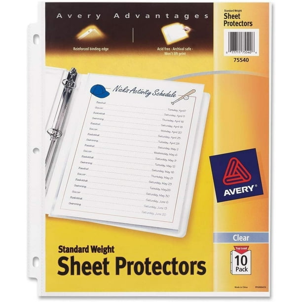 Avery Standard Weight Sheet Protectors