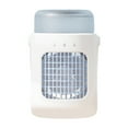 thumbnail image 2 of Premium 3-In-1 Usb Desktop Air Cooler With Humidifier & 7-Color Led Night Light - 3-Speed Adjustable Portable Mini Fan For Home Office Dorm Bedroom (600Ml Large Tank, 1800Mah Battery), 2 of 9