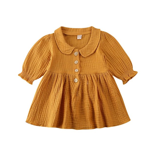 PENGXIANG Fille Robe à Manches Longues Partie Poupée Robe de Col