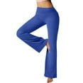 thumbnail image 3 of Efsteb Yoga Pants Women High Waist Stretch Casual Soft Straight Leg Bottoms Workout Wide Leg Pants Gym Fitness Athletic Yoga Jogger Trouser (Blue,XL), 3 of 8