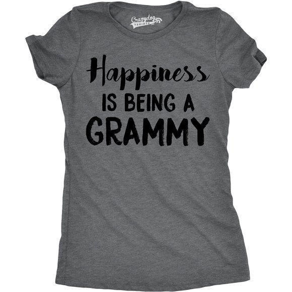 Womens Happiness is Being a Grammy Funny T Shirt Gift Grandmother for Grandma