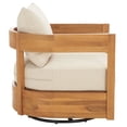 thumbnail image 4 of Safavieh Kento Wood Outdoor Swivel Chair, Natural/Taupe, 4 of 11