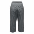 thumbnail image 5 of Kelon Women's Casual Pants, Capri Pants for Women Cargo Elastic Waist Pull On Drawstring Summer Casual Capris Cotton Chino Cropped Pants, L, 5 of 5