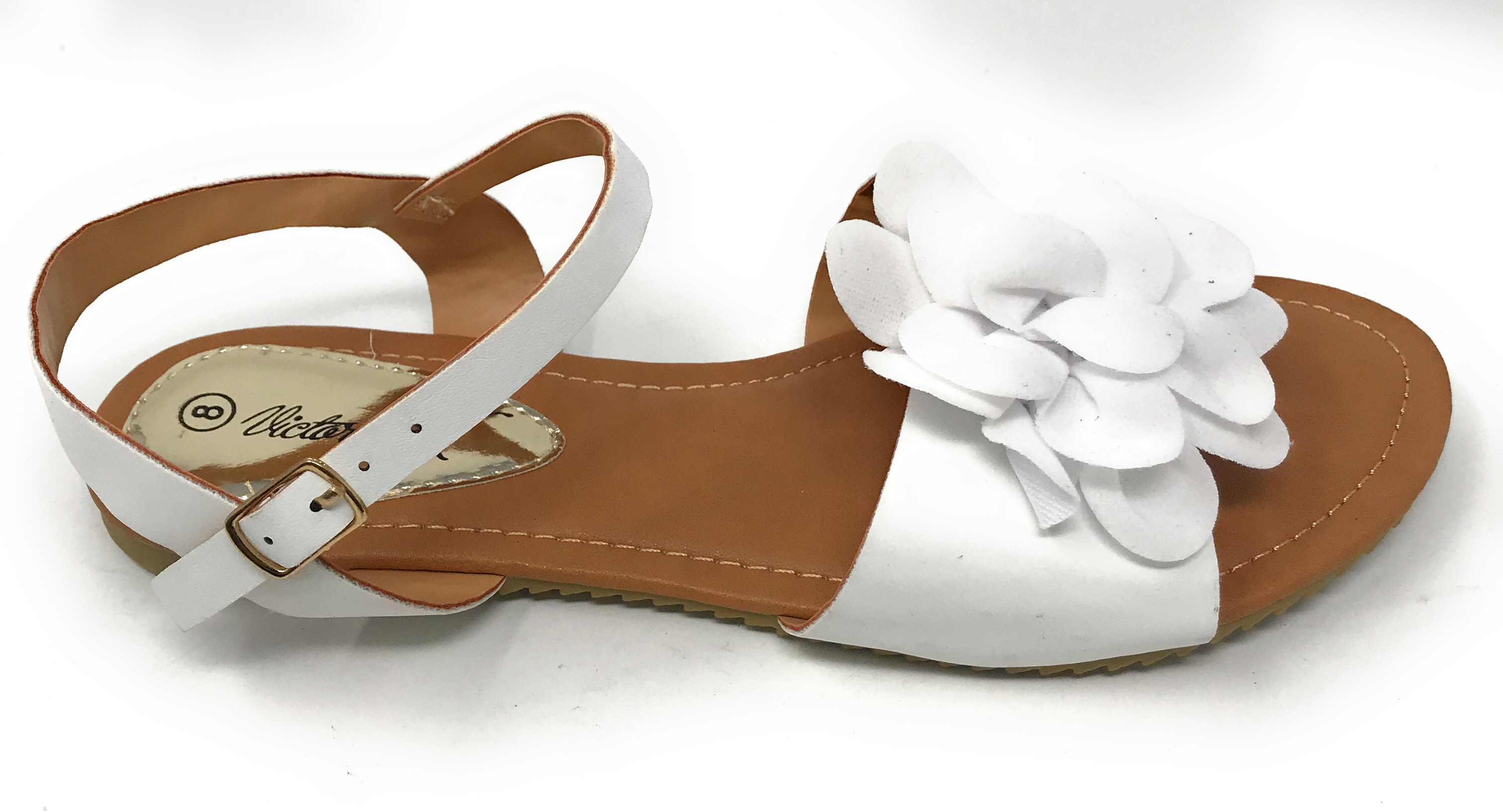 Victoria K Women's Solid Flower Sandals