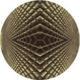 thumbnail image 1 of Ahgly Company Indoor Round Patterned Bakers Brown Area Rugs, 3' Round, 1 of 1