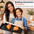 Newborn Screenung Rack Black Rectangular Splatter Screen and Baking Rack, 17 x 12.5 Inch ...