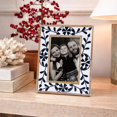 thumbnail image 5 of Handicrafts Home 4x6” Picture Photo Frame – Alhambra Black & White Resin Inlay and Wood – Handmade Display Frame for Desk, Shelf, Wall, or Tabletop – Boho Rustic Decor, Vintage Gift, Farmhouse Style, 5 of 7