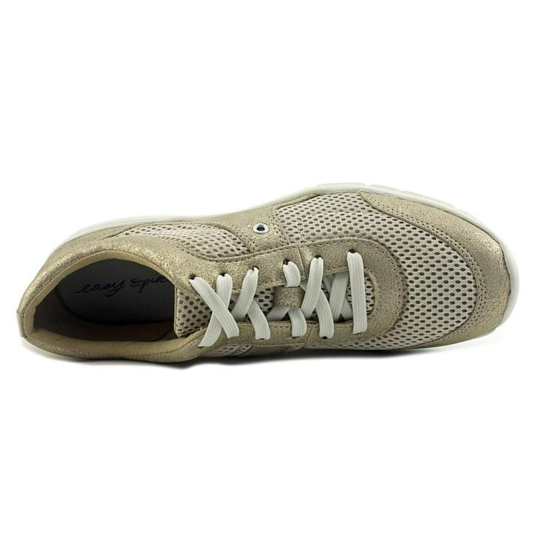 easy spirit gogo round toe leather sneakers Walmart