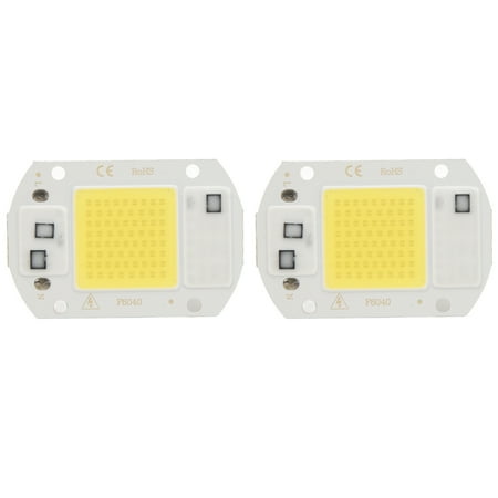 

2 Pcs LED COB Chip High Power Driverless Integrated SMD Lamp Beads Light Efficient Flip COB Lamp Bead Cold Light 20W