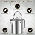 thumbnail image 2 of AEVXKHI 1.2L Camping Tea Kettle, Stainless Steel Coffee Pot with Lid and Double Handles, Outdoors Portable Water Pot, Reusable Hanging Water Pot for Camping Hiking Picnic Backpacking, 2 of 10