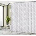 thumbnail image 4 of Ambesonne Botany Shower Curtain, Outline Botanical Elements, 69"Wx70"L, Dark Purple Grey White, 4 of 4