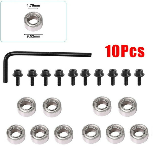 10Pcs Router Bits Top Mounted Ball Bearings Guide for Router Bit Bearing Repair