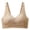 Beige, variant on Alun Wireless Bras for Women Fixed Cup Supportive Floral Lace Trim V-Neck Bra Adjustable Straps Full Coverage Everyday Bralettes Suitable for Big White XL