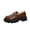 Brown, variant on Willtoo Women’s Loafers, Platform Slip‑on Comfortatle Shoes Metal Chain Decor Warm Lined Winter Shoes, Chunky Lug Sole Casual Dress Footwear