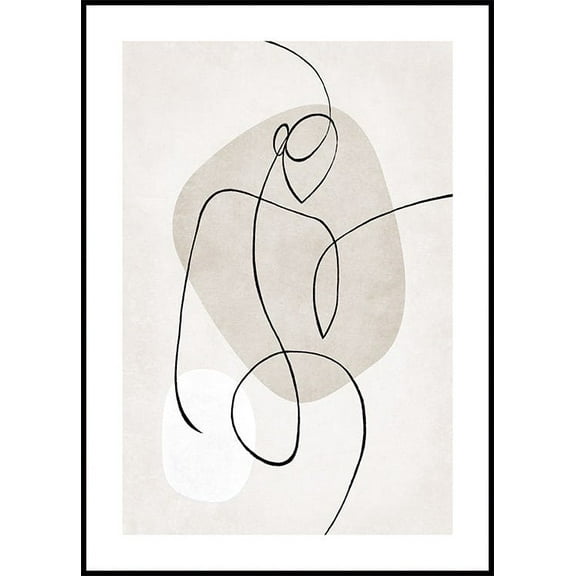 Artful Lines No2 Poster Wall Art, Modern Wall Decor For Living Room Bedroom, 8x12 UNFRAMED