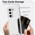 thumbnail image 2 of Compatible Samsung Galaxy Z Fold 5 Phone Case with Credit Card Holder Kickstand,Shockproof Protective Storage Wallet Card Slot Cover PU Leather Case for Samsung Galaxy Z Fold 5 5G Case Silver, 2 of 14