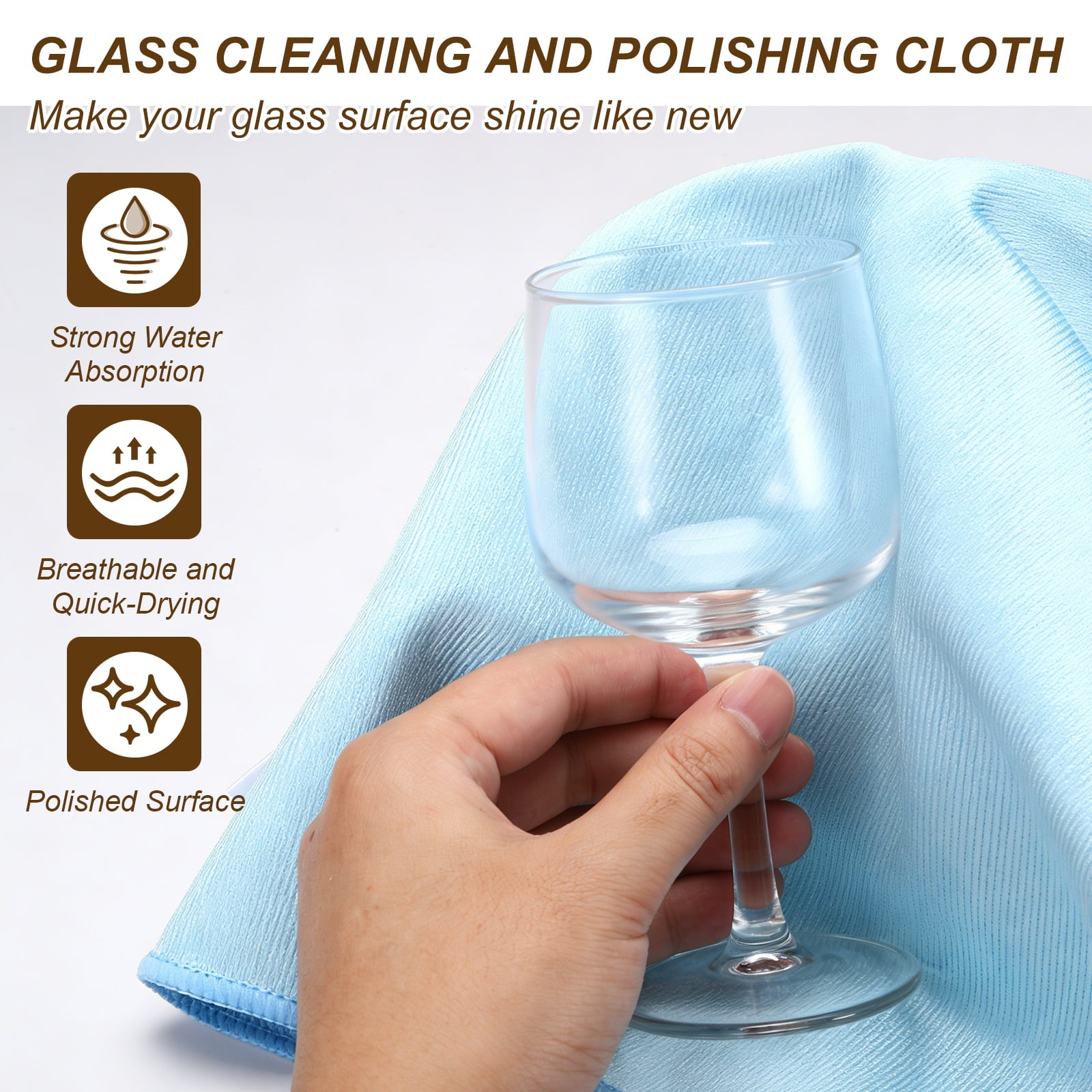 Uxcell 4Pcs Glass Polishing Cloth, 23.6x15.7" Microfiber Cleaning Cloths Lint & Streak Free Quickly Drying Towels for Glassware, Cars, Glasses, Phone Screens, Sunglasses, Gray