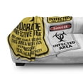 thumbnail image 3 of Zombie Soft Flannel Fleece Blanket, Danger Caution Signs Quarantine Infective Area Biological Illustration Design, Cozy Plush for Indoor and Outdoor Use, 60" x 80", Yellow Red Black, by Ambesonne, 3 of 6