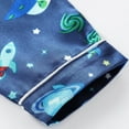 thumbnail image 4 of Odeerbi 1-8 Years Kids Boys Girls Satin Pajamas Notched Lapel Long Sleeve Shirt Pants Set Soft Loungewear Cute Print Sleepwear Two-piece Pajama Sets Kids Boys Girls Clothes, 4 of 9
