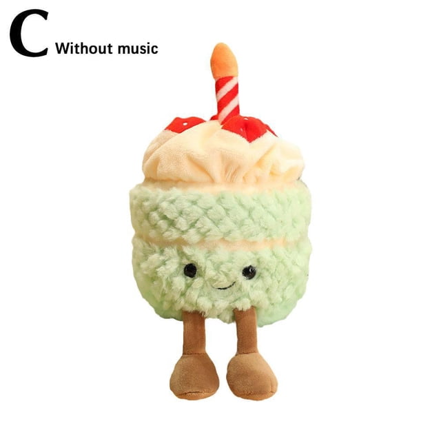 Fun Simulation Birthday Cake Doll Fake Cake Birthday Gift Female Strawberry Plush Toy