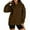 Brown, variant on HAiming Womens Oversized Hoodies Solid Color Long Sleeve Pullover Tops 2025 Fall Casual Loose Sweatshirts with Pocket