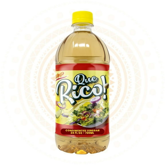De Mi Pais Seasoned White Vinegar Que Rico! Pantry Staple for Salads, Dressings, 24 Fl Oz, 1-Pack