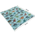 thumbnail image 3 of LightBlue Cartoon Dinosaurs Names Pattern Blanket,Comfortable Soft Flannel Throw Blanket,All Season,Warm Lightweight Blankets for Sofa Bed Couch Living Room Chair,50"x60", 3 of 4