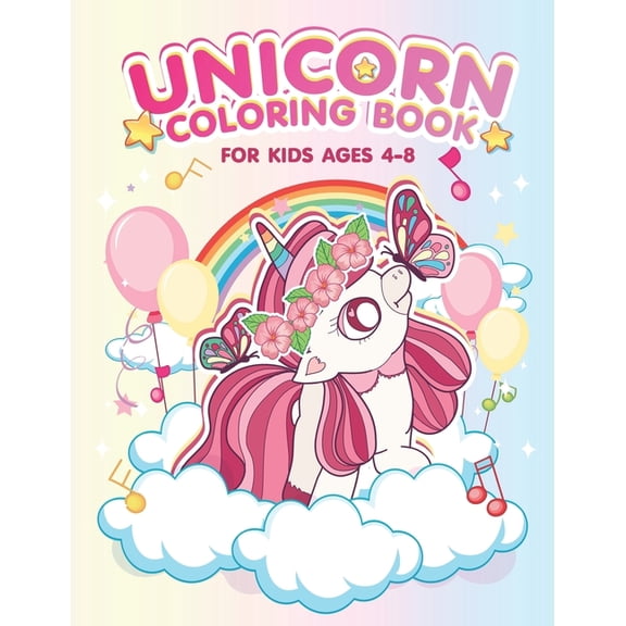 Wonder Coloring Book Unicorn Coloring Book: for Ages 4 - 8, Book 1, (Paperback)