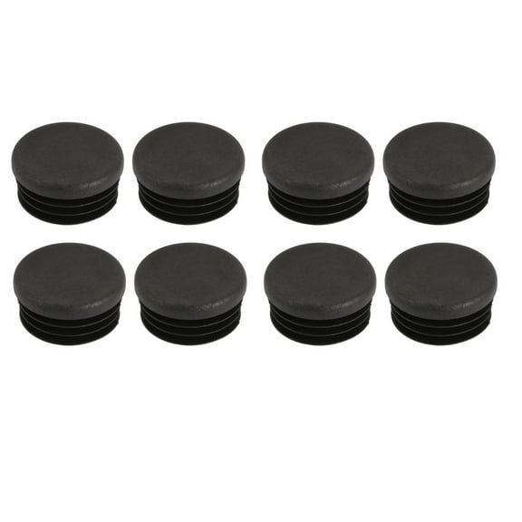 Unique Bargains 8 Pcs Chair Table Leg Plastic Cap Round Tube Insert Fit 28mm Pipe Outer Dia