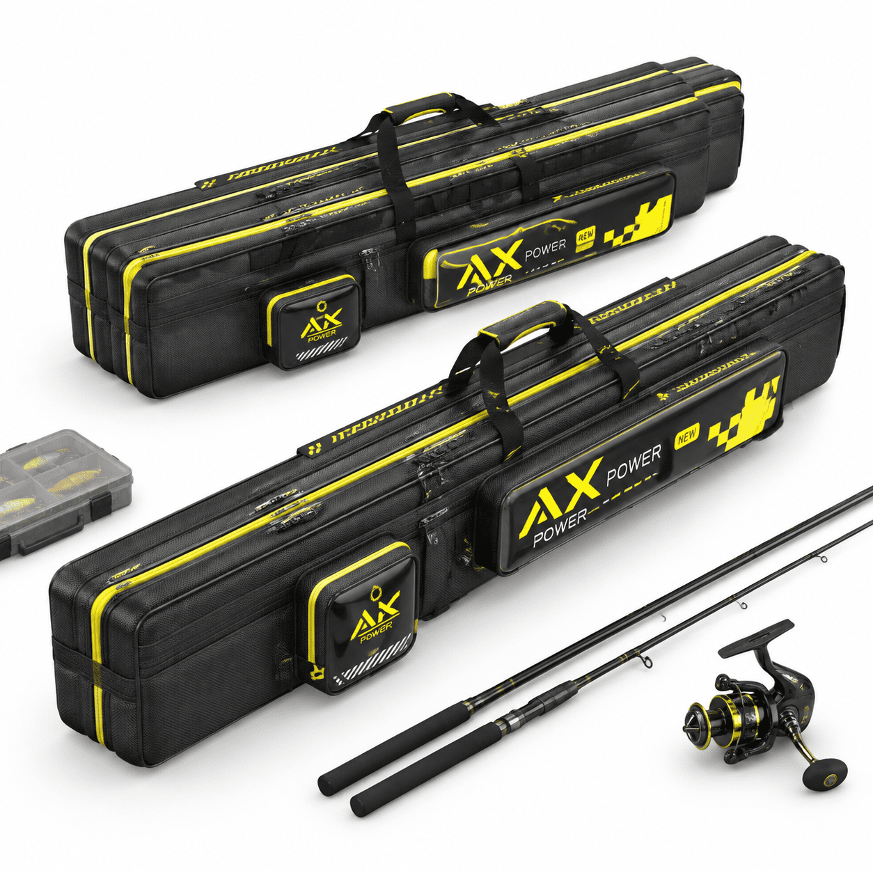 Triple Layer-Straight Wire Bag 51 in / 130cm Fishing Rod Case with 1680D Oxford Cloth