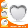 thumbnail image 4 of Uxcell Heart Shaped Cake Pan with Removable Loose Bottom 5" Cheesecake Aluminum Nonstick Layers Baking Pan, 4 of 5