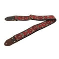 thumbnail image 4 of Guitar Guitar Strap Leather Head For Acoustic Electric Embroidered  Vintage Floral Pattern, 4 of 8