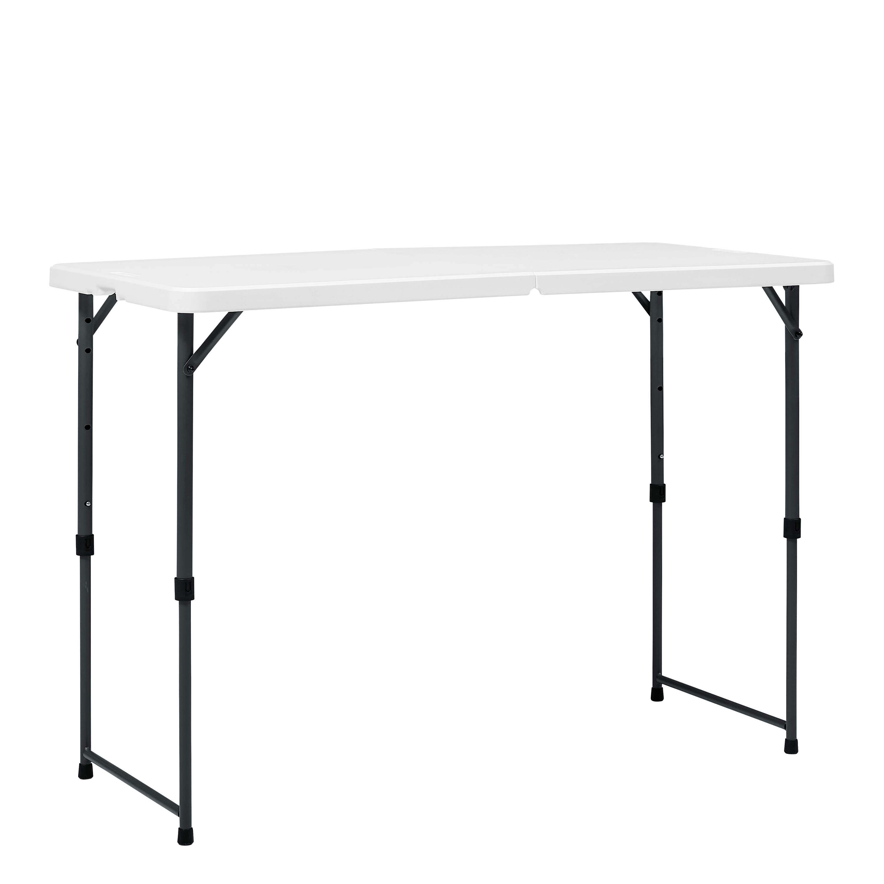 Mainstays 4-Foot Adjustable Height Folding Table, White photo 8
