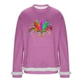 thumbnail image 2 of Yusimy Men's Carnival Print Long Sleeve Hoodie Crew Neck Kangaroo Pocket Loose Fashionable Casual Sweatshirt, 2 of 6