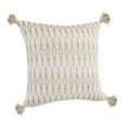 thumbnail image 4 of Ox Bay Sadie 20" x 20" Beige/White Geometric Cotton and Jute Adult Decorative Throw Pillow, 4 of 9