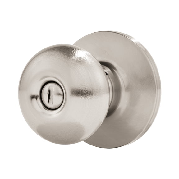 Hyper Tough Privacy Bed & Bathroom Mushroom Doorknob, Satin Nickel