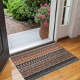 thumbnail image 2 of Bohemian Retro Floral Non-Slip Entryway Door Mat,Boho Indoor Decor Durable Low Plush Door Mat,Washable Welcome Rug for Patio Hallway Home Decor 17x30 Inches, 2 of 7