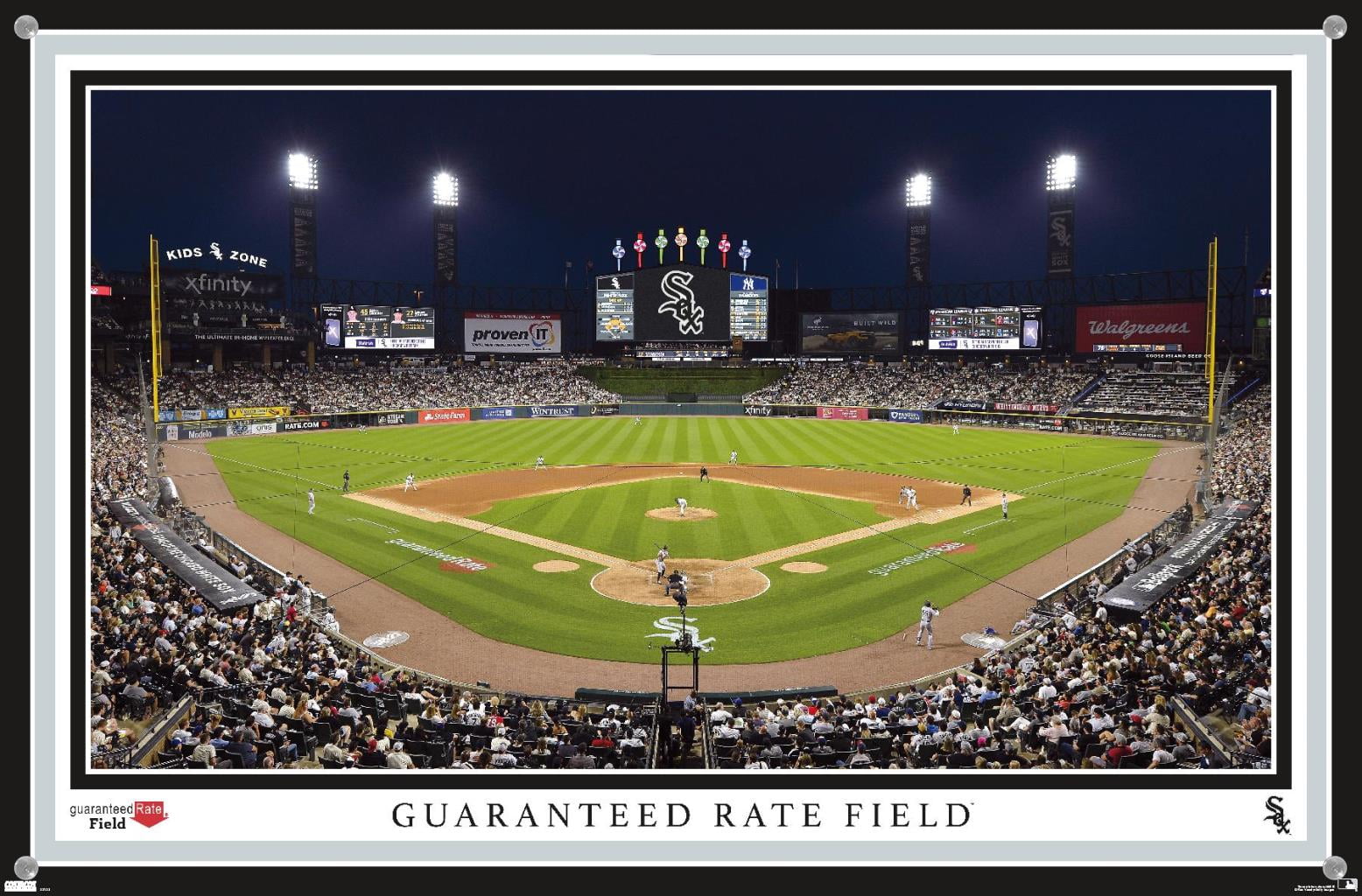 MLB Chicago White Sox - Guaranteed Rate Field 22 Wall Poster with Push Pins, 14.725" x 22.375"