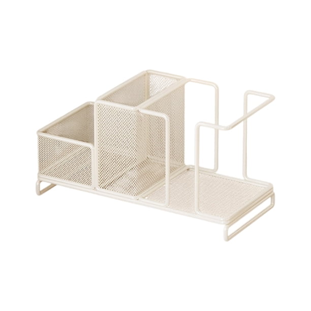 Estante de hierro para guardar vasos de papel, tazas de café y té. Organizador de escritorio para el hogar, la cocina, la oficina y el bar. Medidas: 7,87 x 4,3 x 3,54 pulgadas. Disponible en negro o