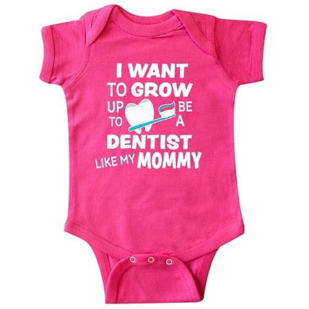 

Inktastic I Want To Grow up To Be a Dentist Like My Mommy Gift Baby Boy or Baby Girl Bodysuit
