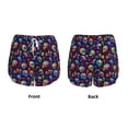 thumbnail image 3 of Hirioo rainbow color Skull mushroom for Women's Double Layer Athletic Shorts High-Performance Gym Shorts with Inner Pocket, Elastic Waistband-Small, 3 of 7