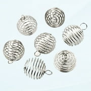 10-30Pcs/lot 9-25mm Metal Spiral Beads Cages Pendants Caps Hollow Beads For Charms DIY Supplies Supplies Made Accessories, 9 25mm, Metal, other gemstones