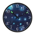 thumbnail image 2 of Voice Activated Clock with Glow Light 12 Inch Large Silent Wall Clock Battery Operated for Home Decor Blue Fireworks, 2 of 8